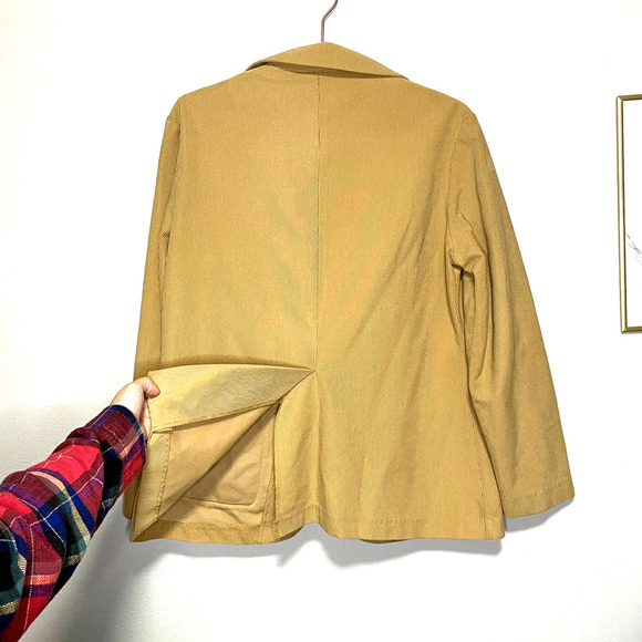 Vintage Lady Tulip Light Tan Front Button Womens Blazer size 38 - Picture 6 of 10